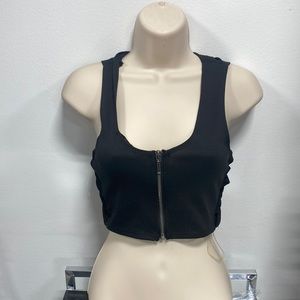 NWOT Black Zip Shirt